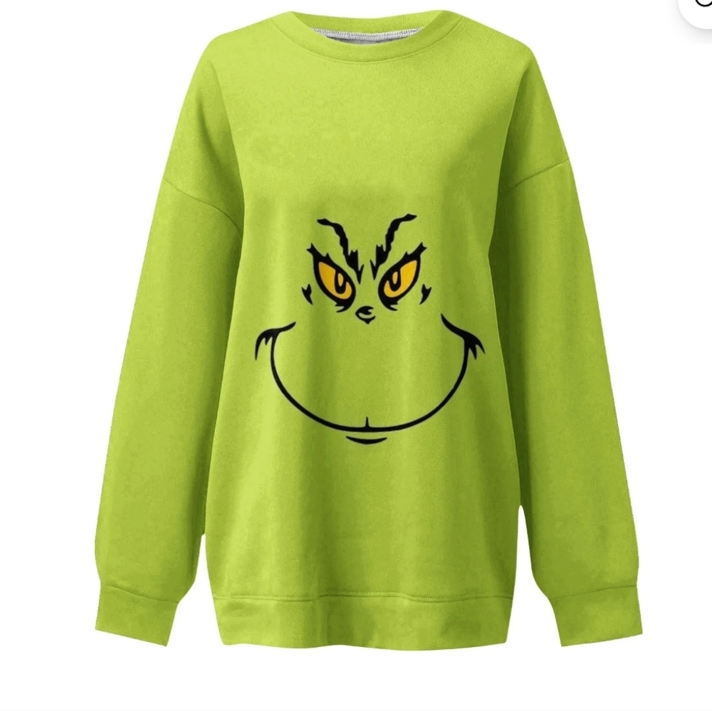 GUC Womens' Plus THE GRINCH Sweatshirt AND Pajama Pants Sz.2X - Picture 4 of 7